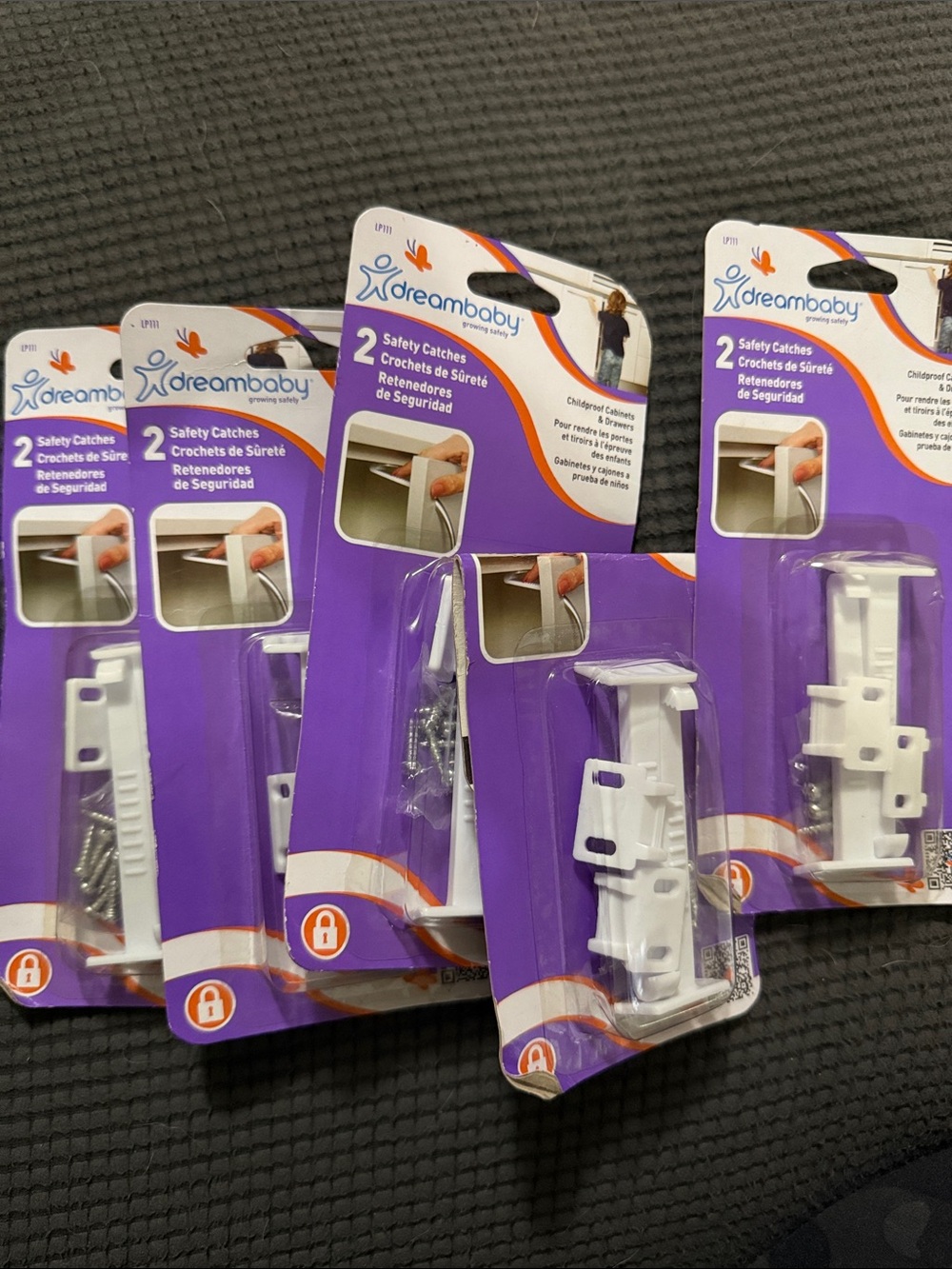 Dreambaby White Safety Cabinet Catches - Pack of 2